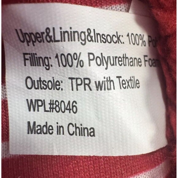 Family Pajamas Mini Kid's Matching Holiday Slippers Red Size 4-5 - Picture 9 of 9